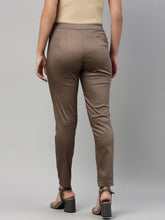 Load image into Gallery viewer, Go Colors Khaki Woven Cotton Stretch Treggings
