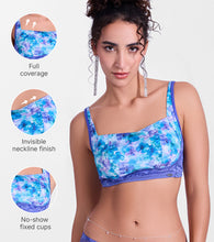 Load image into Gallery viewer, Enamor F151 Wirefree Full Coverage All Day Comfort Bralette - Petal Dance Print
