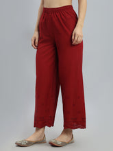 Load image into Gallery viewer, Go Colors Light Maroon 100% Cotton Hakoba Wide Pant
