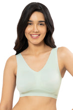 Load image into Gallery viewer, Amante Skins Non Padded Non-Wired V-Neck Cami Bra - Seafoam 83401
