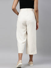 Load image into Gallery viewer, Go Colors Cream Linen Blend Culottes
