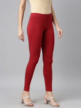 Load image into Gallery viewer, Go Colors Cherry Cotton Stretch Ankle Length Leggings-Tall
