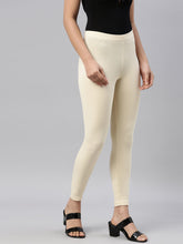 Load image into Gallery viewer, Go Colors Banana Cotton Stretch Ankle Length Leggings
