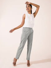 Load image into Gallery viewer, Go Colors Ebony Grey Woven Cotton Stretch Chino Pants

