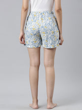 Load image into Gallery viewer, Go Colors White Woven Viscose Printed Lounge Shorts
