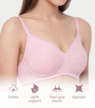 Load image into Gallery viewer, Enamor Innovations Fabcool Encircled  Side Support Shaper, Non Padded, Wirefree, High Coverage, Women's Cotton Everyday Bra  - A042 (Available in Plus Sizes) (Orchid Melange)
