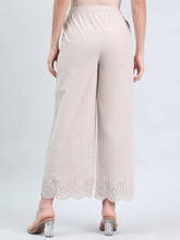 Load image into Gallery viewer, Go Colors Light Beige Cotton Hakoba Palazzo
