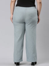 Load image into Gallery viewer, Go Colors Blue Cotton Stripes Cargo Pant

