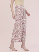 Load image into Gallery viewer, Go Colors White Woven Viscose Printed Palazzo
