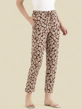 Load image into Gallery viewer, Go Colors Brown Cotton Knit Printed Lounge Pants
