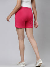 Load image into Gallery viewer, Go Colors Young Fuchsia Cotton Knit Shorts
