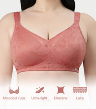 Load image into Gallery viewer, Enamor Innovations Transform Ultralight, Everyday Women's Minimizer Bra -Super lift, Non-Padded, Wirefree, Full Coverage - F122 (Available in Plus Sizes) (Rosette)
