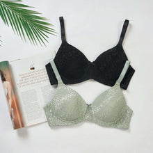 Load image into Gallery viewer, Wacoal BASICS Bliss Padded Wired 3/4th Cup Everyday Wear Lace T-shirt Bra - Black BI03Q02

