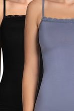 Load image into Gallery viewer, Amante Modal Lace Camisole (Pack of 2) - Blk_Tempest 82802
