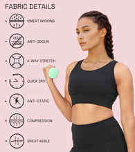 Load image into Gallery viewer, Enamor Crew Neck Sleeveless Crop length Sports Bra For Women - Hook &amp; Eye Closure, Hugged Fit - A205 (Jet Black)
