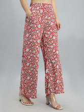 Load image into Gallery viewer, Go Colors Red Woven Viscose Printed Palazzo
