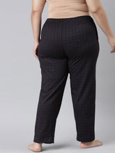 Load image into Gallery viewer, Go Colors Black Cotton Knit Printed Lounge Pants
