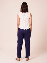 Load image into Gallery viewer, Go Colors Navy Cotton Stretch Dhoti Pant
