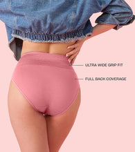 Load image into Gallery viewer, Enamor CW01 Cotton Classic, All Day Comfort, High Waist Brief - Breathable, Antimicrobial with Stain Release, Outer Brushed Wide Elastic, Full Coverage -  Pack of 1 (Strawberry Ice)
