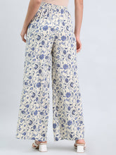 Load image into Gallery viewer, Go Colors Beige Woven Viscose Printed Palazzo
