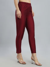 Load image into Gallery viewer, Go Colors Plum Poly Modal Metallic Pants
