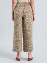 Load image into Gallery viewer, Go Colors Green Woven Viscose Printed Palazzo
