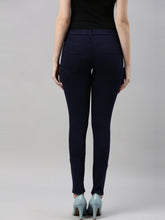 Load image into Gallery viewer, Go Colors Navy Cotton Polyester Super Stretch Jeggings
