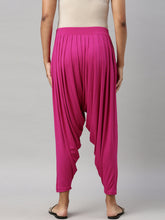 Load image into Gallery viewer, Go Colors Dark Rose Viscose Stretch Patiala
