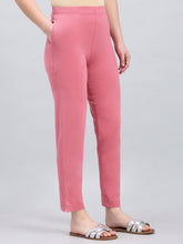 Load image into Gallery viewer, Go Colors Blush Pink Cotton Stretch Kurti pants
