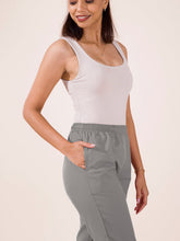 Load image into Gallery viewer, Go Colors Ebony Grey Cotton Pencil Pant
