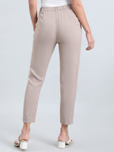Load image into Gallery viewer, Go Colors Light Chocolate Crepe Tapered Trouser
