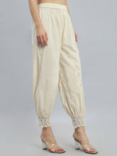 Load image into Gallery viewer, Go Colors Cream Embroidered Lace Salwar
