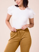 Load image into Gallery viewer, Go Colors Mustard Cotton Poly Stretch Cuffed Joggers
