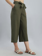 Load image into Gallery viewer, Go Colors Olive Linen Blend Culottes
