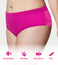 Load image into Gallery viewer, Enamor BambooBliss Lace Back Boyshorts, Mid Rise, Full Back Coverage - IP26 (Queen Pink)
