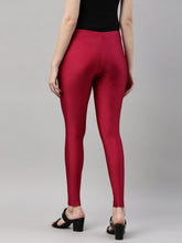 Load image into Gallery viewer, Go Colors Fuchsia Nylon Stretch Shimmer Leggings

