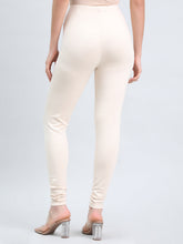 Load image into Gallery viewer, Go Colors Ecru Ponte Smart Fit Leggings
