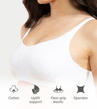 Load image into Gallery viewer, Enamor Innovations Intellifresh Antimicrobial Minimizer Everyday Cotton Bra for Women - Padded, Wirefree, Full Coverage - A058 (White) (White)
