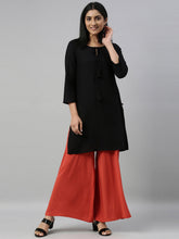 Load image into Gallery viewer, Go Colors Rust Viscose Knit Palazzo
