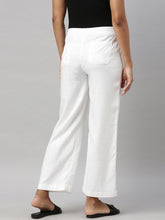 Load image into Gallery viewer, Go Colors White Linen Cargo Pants
