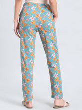 Load image into Gallery viewer, Go Colors Green Cotton Knit Printed Lounge Pants
