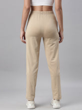 Load image into Gallery viewer, Go Colors Beige Cotton Stretch Side Stripes Track Pant
