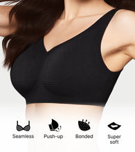 Load image into Gallery viewer, Enamor Innovations Invisi Encircle lift, Ultra smooth, Bonded, Slip-on, Women's T-Shirt Bra - Seamless, No-Pinch, No-Dig, Padded, Wirefree, High Coverage- IO01 (Black)
