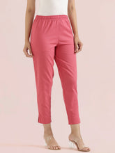 Load image into Gallery viewer, Go Colors Coral Cotton Pencil Pant
