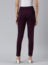 Load image into Gallery viewer, Go Colors Dark Wine Roma Ponte Pants
