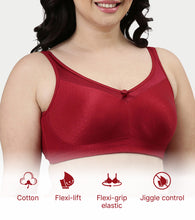 Load image into Gallery viewer, Enamor Hidden X-Frame and Smoothening Women's Full Support Everyday Bra - Jiggle control, Non Padded, Wirefree, Full Coverage - FB12 (Available in Plus sizes) (Masai)
