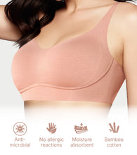 Load image into Gallery viewer, Enamor Innovations Bamboo Bliss, Everyday, Full Support, Women's T-Shirt Bra - Super Soft, Naturally Absorbent &amp; Antimicrobial, Padded, Wirefree, High Coverage- A077 (Honey Beige)
