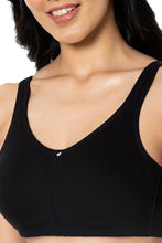 Load image into Gallery viewer, Amante Cotton Daily Support Solid Non Padded Non-Wired Bra - Black 93201
