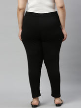Load image into Gallery viewer, Go Colors Black Terry Warm Leggings

