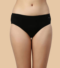 Load image into Gallery viewer, Enamor CH03 Chic Cotton, All Day Comfort, Mid Waist Hipster Panty for Women - Naturally Breathable, Antimicrobial with Stain release, Inner Elastic, Full Coverage -  Pack of 5 (Jet Black)
